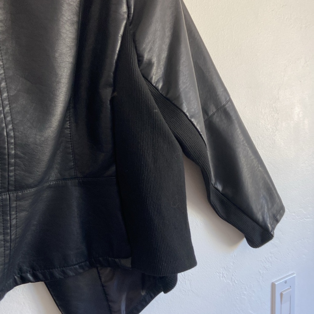 Motorcycle Style Pleather Jacket - image 3
